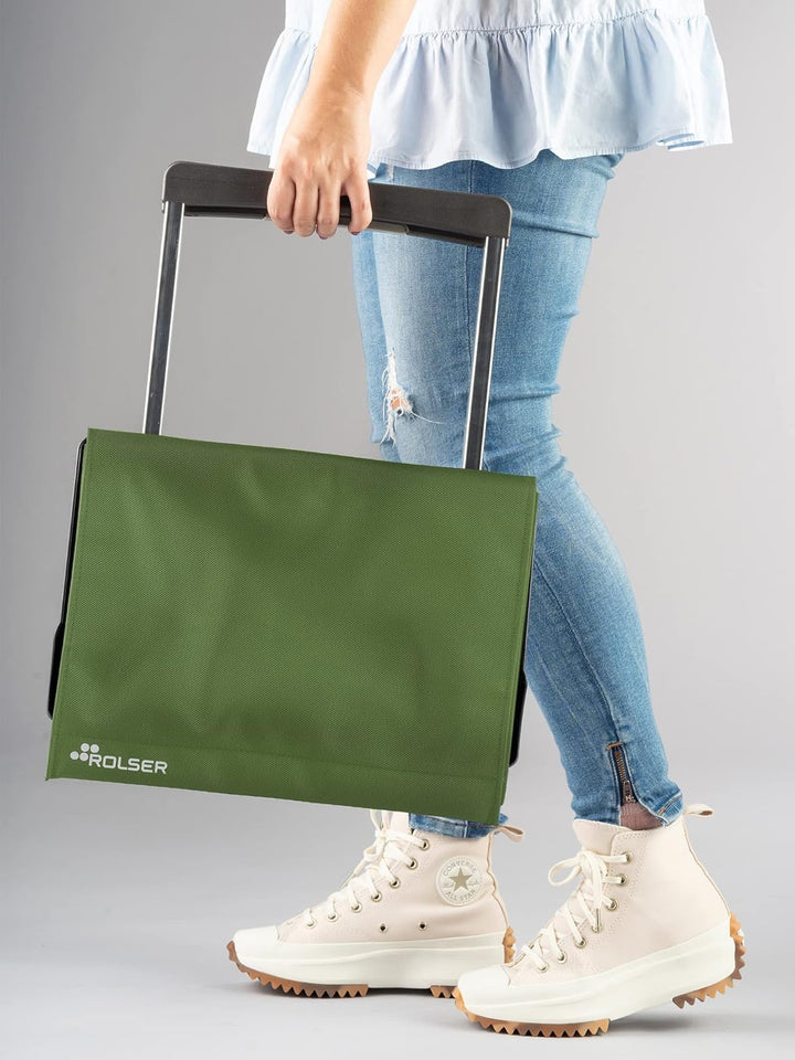 Klappbarer Einkaufstrolley Rolser Plegamatic MF 2 Räder - Kaki, Kaki