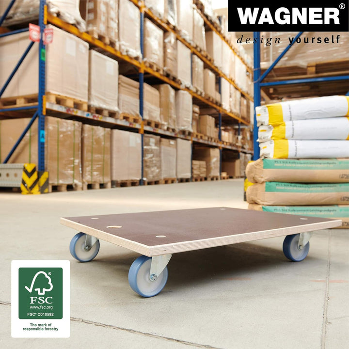 Wagner Transporthilfe MM 1147 I 78 x 59 x 15 cm - Tragkraft 500 kg - Multiplex - für schwer beladene