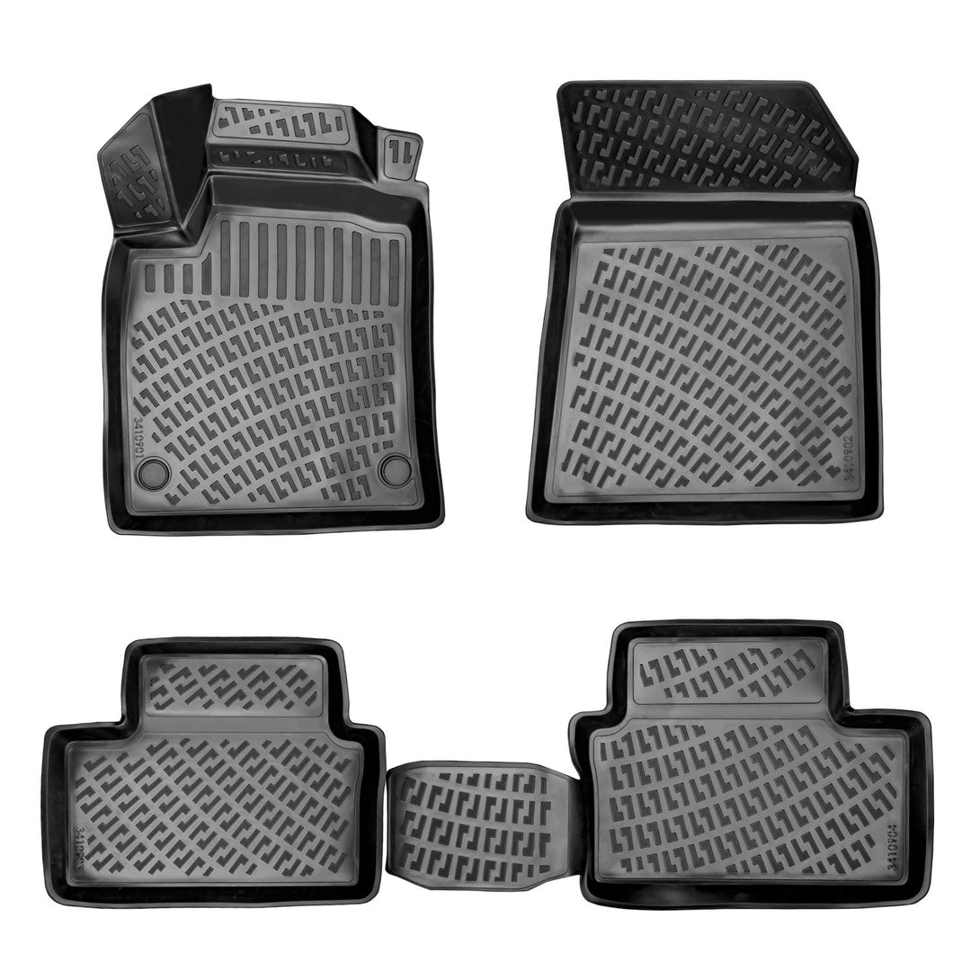 Passgenau 3D Fussmatten Auto Kompatibel mit Renault Clio 4 2012-2019 Auto Zubehör 1. Und 2. Reihe Gu