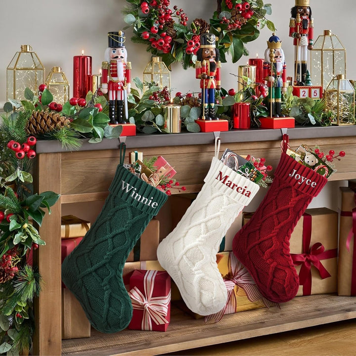 NIBESSER Weihnachtsstrumpf Personalisiert Nikolausstrumpf mit Benutzerdefinierte Namen 18” Grosser g