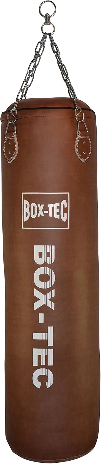 BOX-TEC Boxsack Sandsack Punching-Bag Retro 120cm, gefüllt inkl. Vierpunkt-Kette mit Drehwirbel