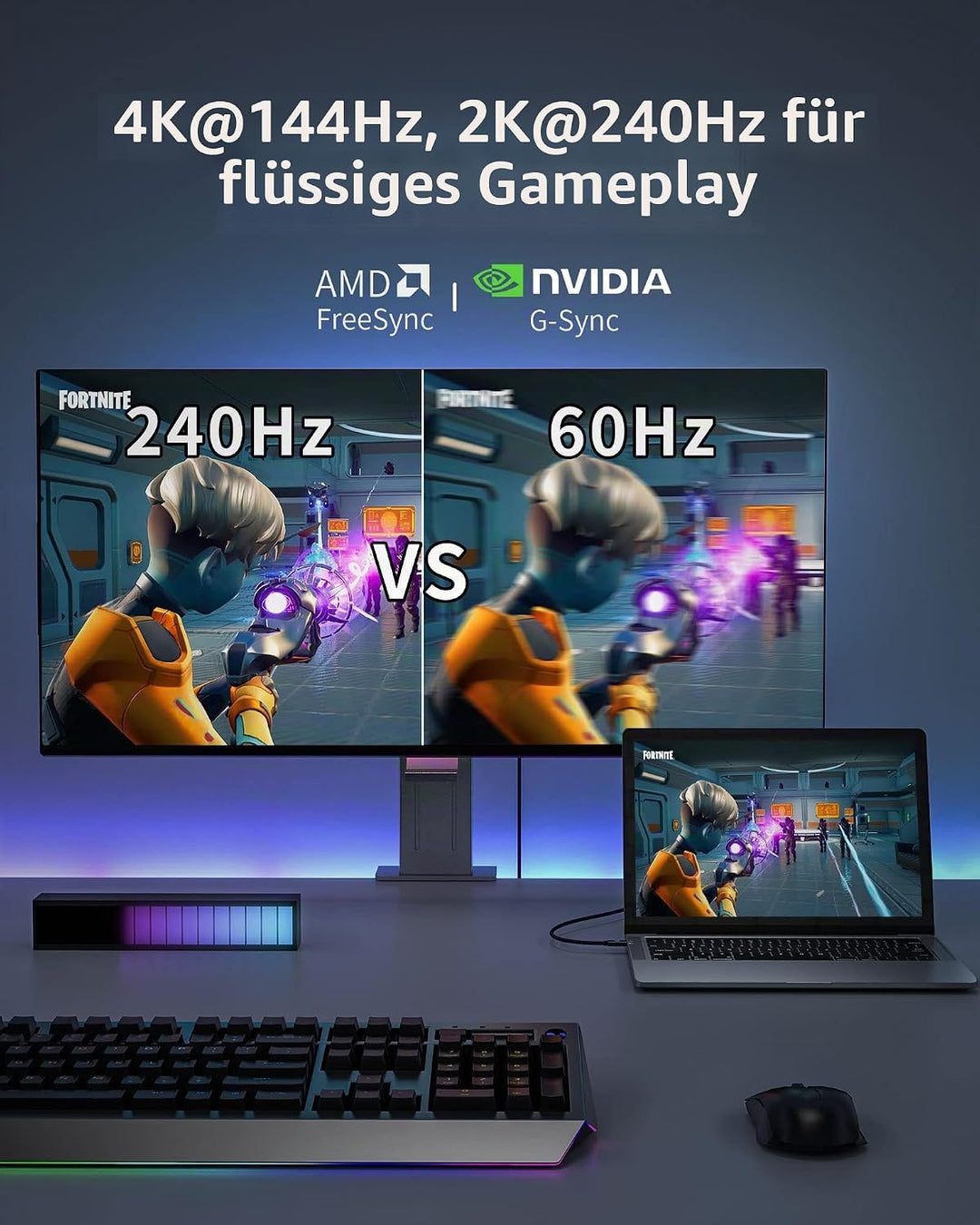 Silkland Mini DP auf DP 1.4 Kabel 3m 8K@60Hz 4K@144Hz, Thunderbolt 2 Kabel mit HDR HBR3 DSC1.2 G-Syn