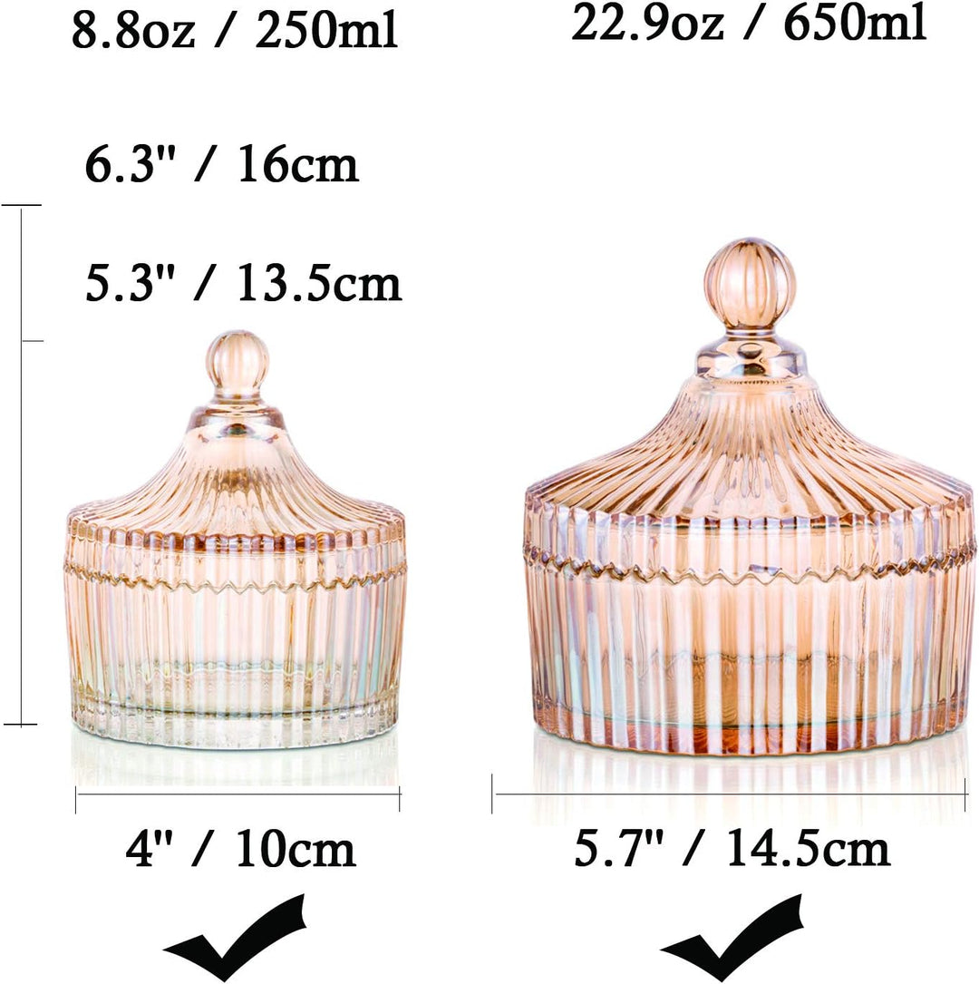 Süsse Gläser mit Deckel Vintage Glasgefässe Kleine + grosse Vorratsgläser für Süssigkeiten, Schokola