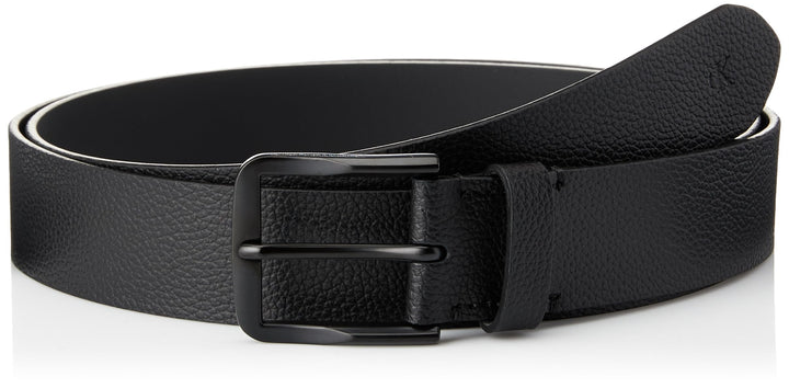 Calvin Klein Herren Classic Flat R Lthr Belt 35mm K50k511421 Gürtel 85 Black/Black, 85 Black/Black