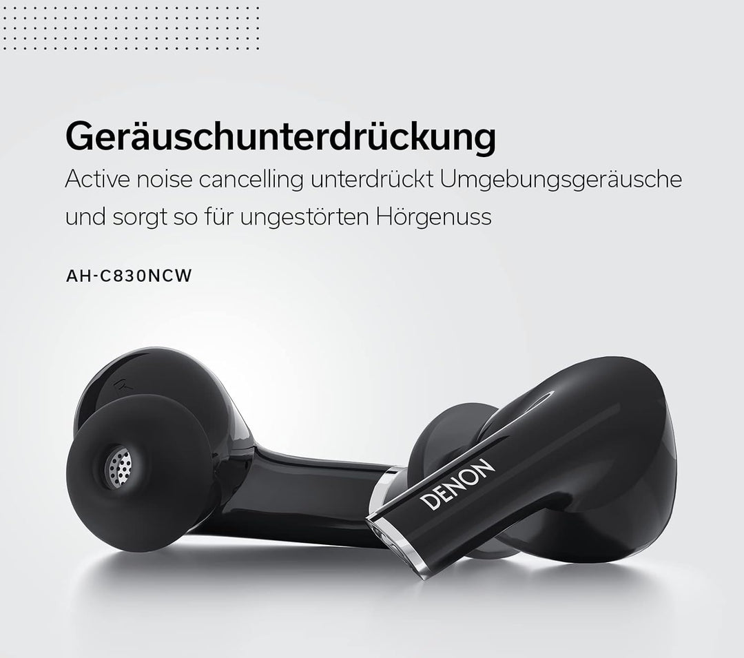 Denon AH-C830WNC kabellose In Ear Kopfhörer mit Bluetooth und Noise Cancelling, Soundmaster-Tuning u
