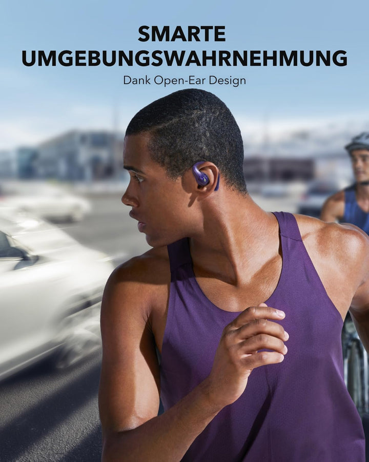 soundcore by Anker Open-Ear Kopfhörer AeroFit Pro, 46h Akku, Intensiver Sound LDAC, Ultra leicht, Be