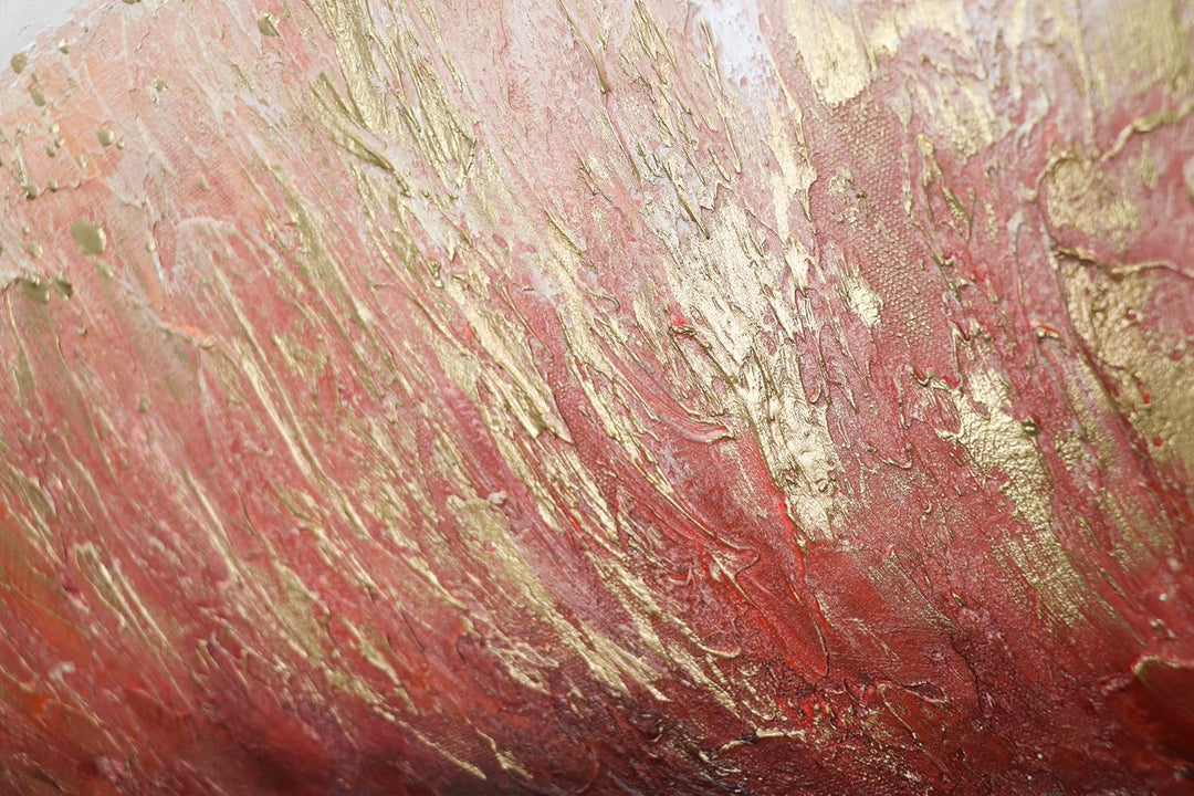 YS-Art Abstrakt Acryl Gemälde auf Leinwand Kussmund handgemalt Wandbilder Wohnzimmer modern Wohndeko