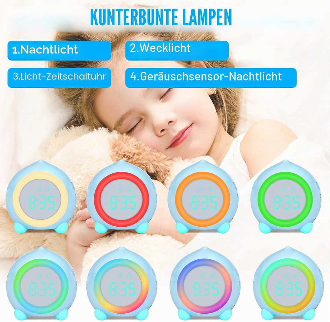 Ayybboo Kinderwecker Digitaler,Wecker Digital Sonnenaufgangssimulator Kinderwecker für Mädchen Junge