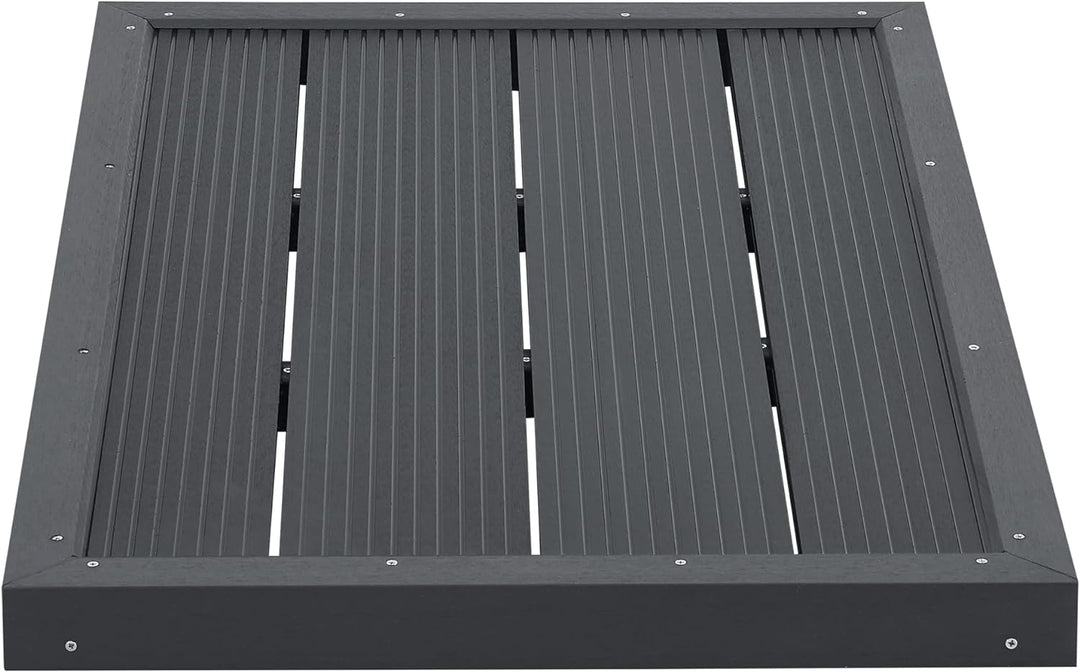 [en.casa] WPC Bodenplatte Nürtingen für Solardusche 101 x 63 x 6 cm Bodenelement für Gartendusche ru
