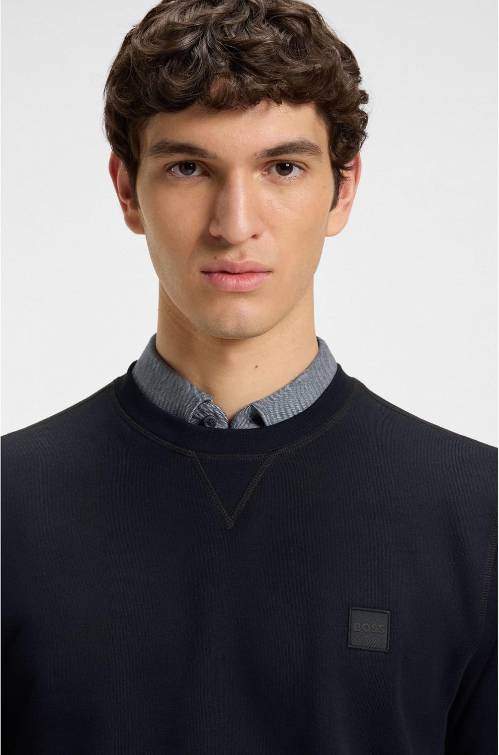 BOSS Herren Westart Regular-Fit Sweatshirt aus Baumwoll-Terry mit Logo-Aufnäher XS Dark Blue404, XS