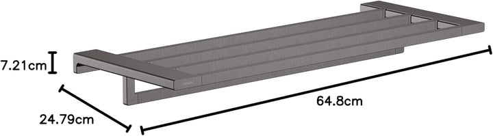 hansgrohe AddStoris - Handtuchablage mit Handtuchhalter, Badetuchhalter für Wandmontage, verdeckte B