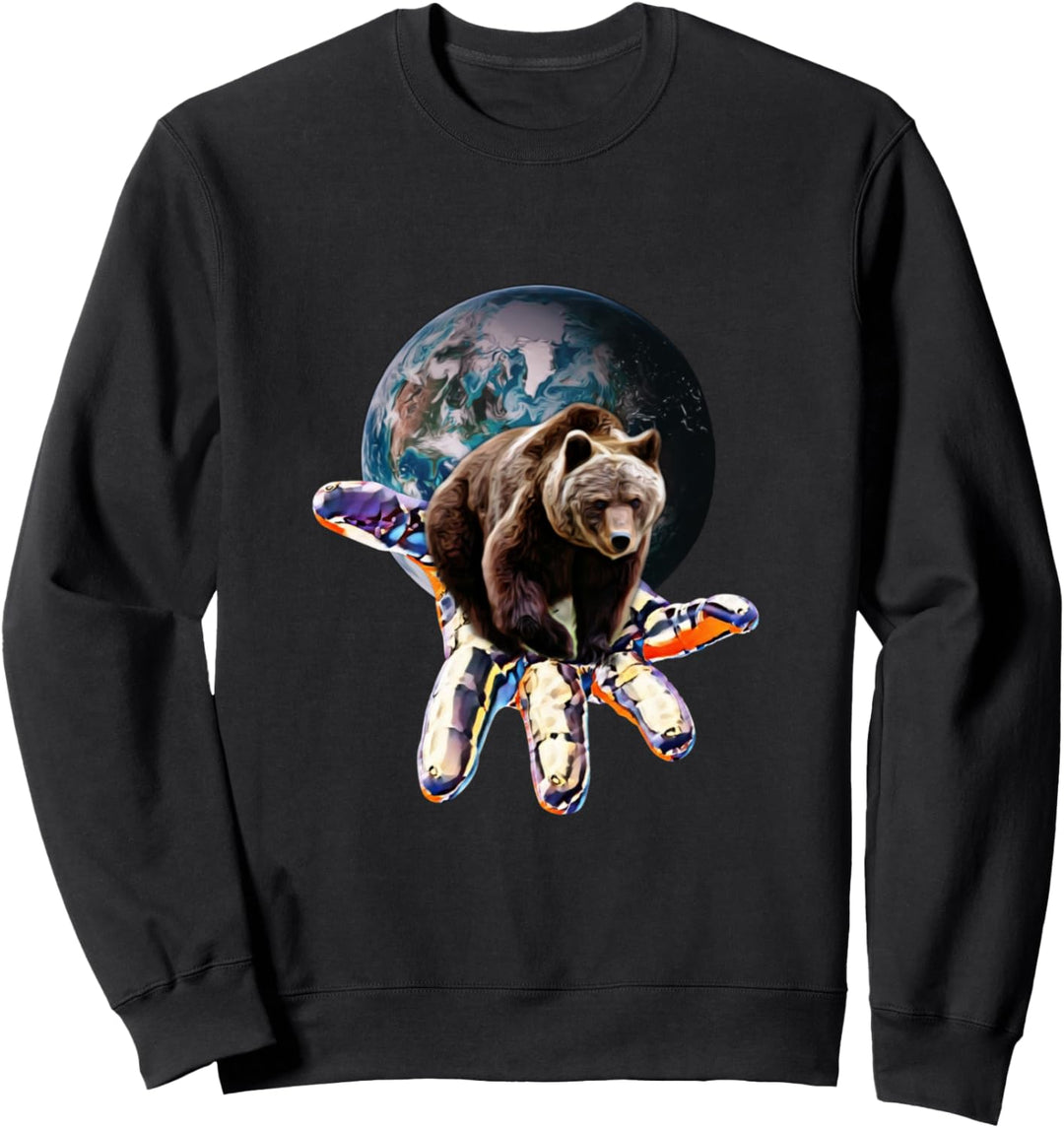 Grizzly Grizzlybär Bären Bär Motiv Raubtier Krallen Zähne Sweatshirt