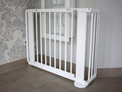 Absperrgitter Türschutzgitter Treppenschutzgitter 119 bis 368 cm massiv Weiss (119cm) 119 cm (1er Pa