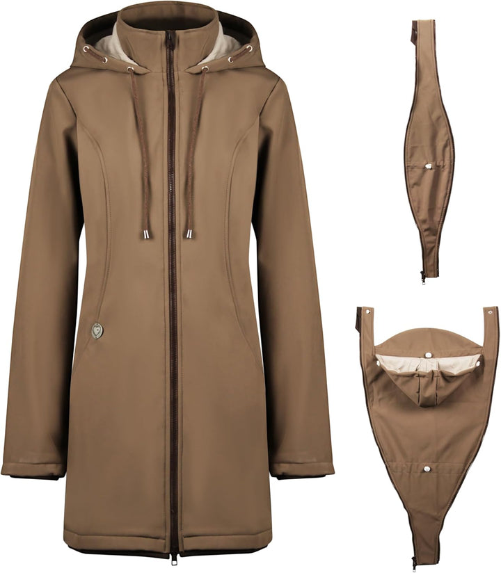 Viva la Mama – Allwetter Funktionsjacke für Mama und Baby, Umstandsjacke + Tragejacke - MELLORY M Vo
