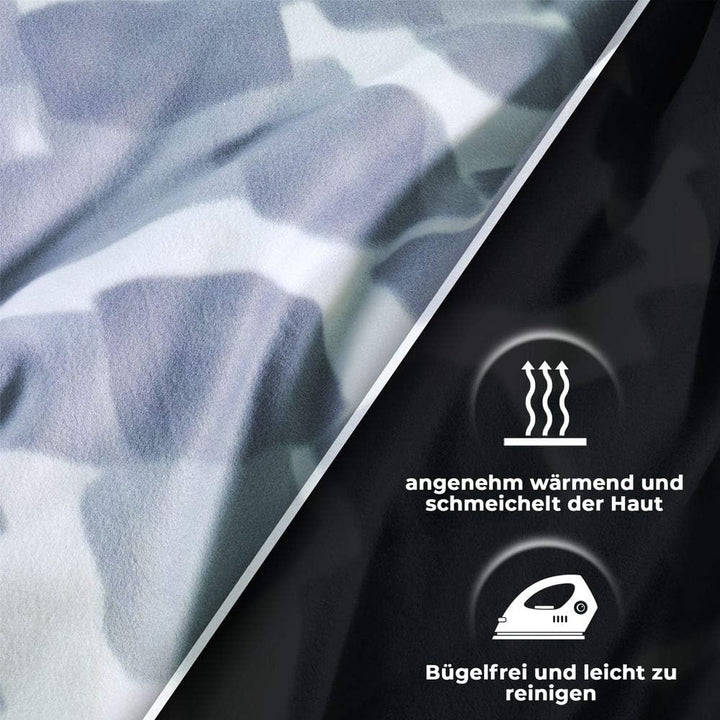 DreamHome Warme Winter Microfaser Thermo Fleece Bettwäsche 135x200 155x220 200x200 Moderne, Grösse:2