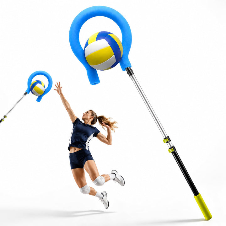 Volleyball Spike Trainer mit 105-185cm Einstellbar Aluminiumstab