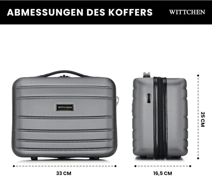 WITTCHEN Globe Line Kosmetikkoffer Reisekoffer Handgepäck Kabinenkoffer Hartschale aus ABS Zahlensch
