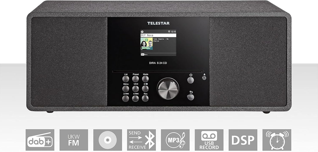 Telestar DIRA S 24 CD - DAB+ Digitalradio mit CD-Player (Stereo Radio, UKW/DAB/DAB+, CD Player, Blue
