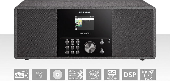 Telestar DIRA S 24 CD - DAB+ Digitalradio mit CD-Player (Stereo Radio, UKW/DAB/DAB+, CD Player, Blue