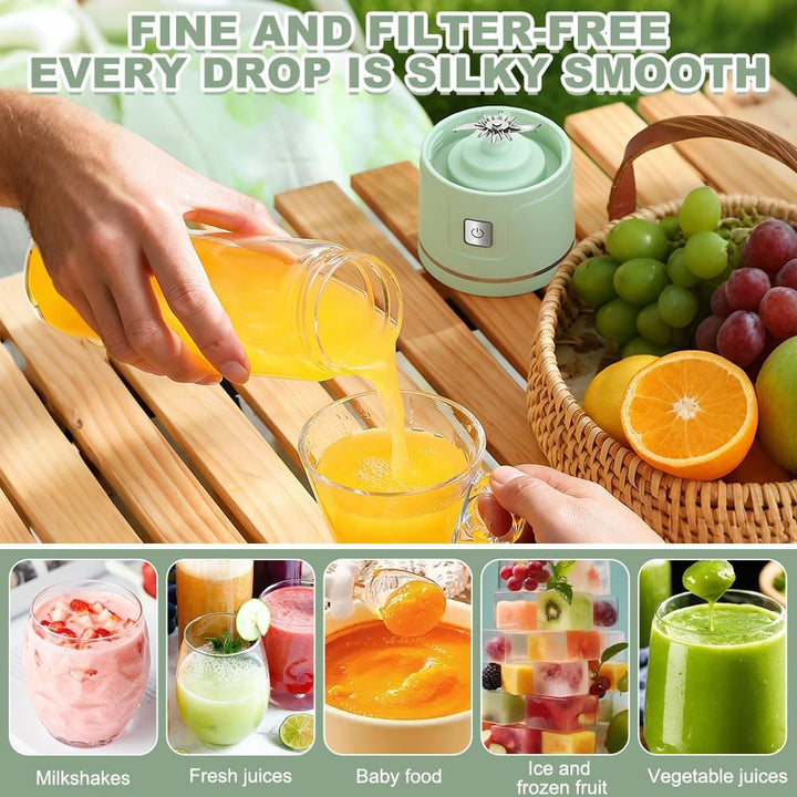 Tragbarer Mixer Smoothie Maker To Go, SGZIOO 450 ML Portable Blender, 38 Klingen, Kleiner Mixer Für