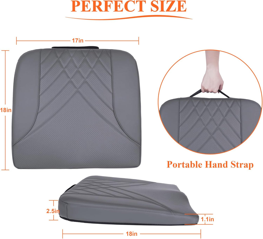kingphenix Autositzkissen aus Memory Foam – Erhöht die Sitzhöhe, lindert Rückenschmerzen – Ideal für