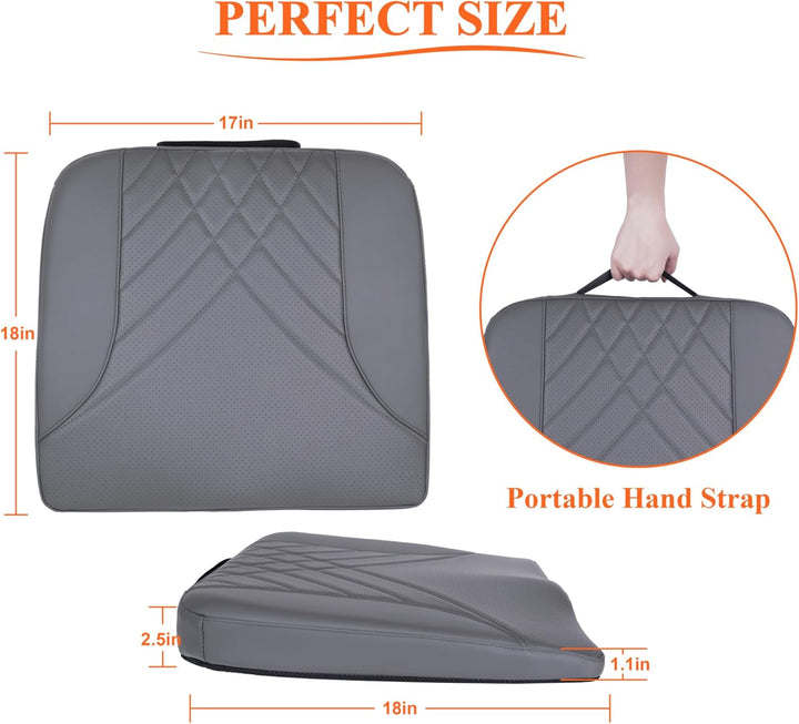kingphenix Autositzkissen aus Memory Foam – Erhöht die Sitzhöhe, lindert Rückenschmerzen – Ideal für