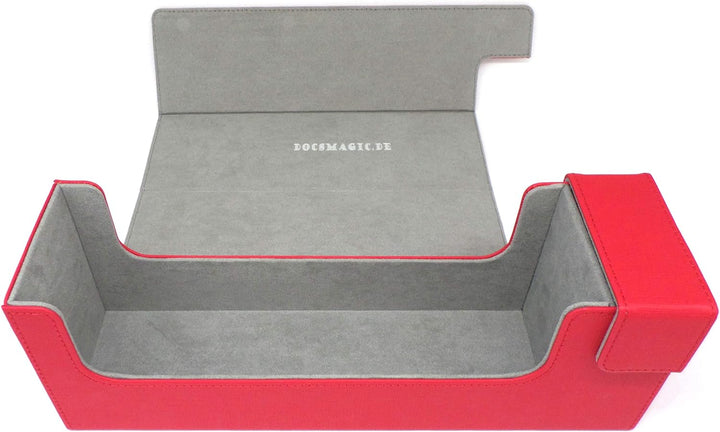 docsmagic.de Premium Magnetic Tray Long Box Red Large - Card Deck Storage - Kartenbox Aufbewahrung T
