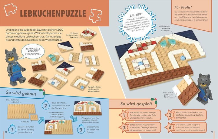 LEGO® Weihnachten Das Spielebuch: 55 festliche Brettspiele, Rätsel, Puzzle, Bauduelle – inkl. 60 wei