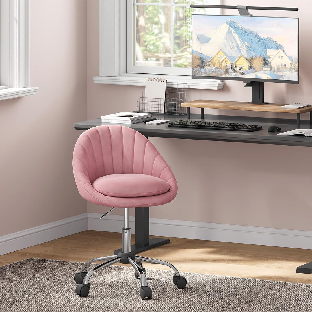 WOLTU Homeoffice Stuhl, Bürostuhl ergonomisch, Schminkstuhl drehbar, Drehstuhl mit Rollen, Schreibti