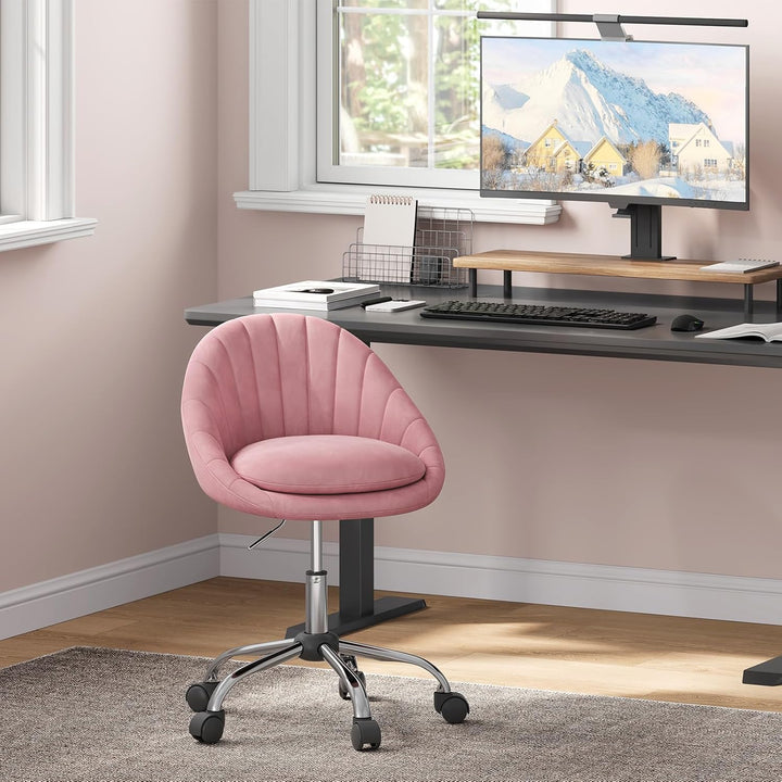 WOLTU Homeoffice Stuhl, Bürostuhl ergonomisch, Schminkstuhl drehbar, Drehstuhl mit Rollen, Schreibti