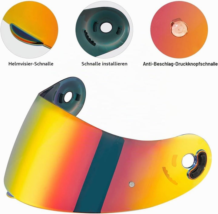 Helmvisier für Xlite Nolan X-803 X-802 X-702 X-661 X603,Motorradhelm Visier,Motorrad Windschutz Helm