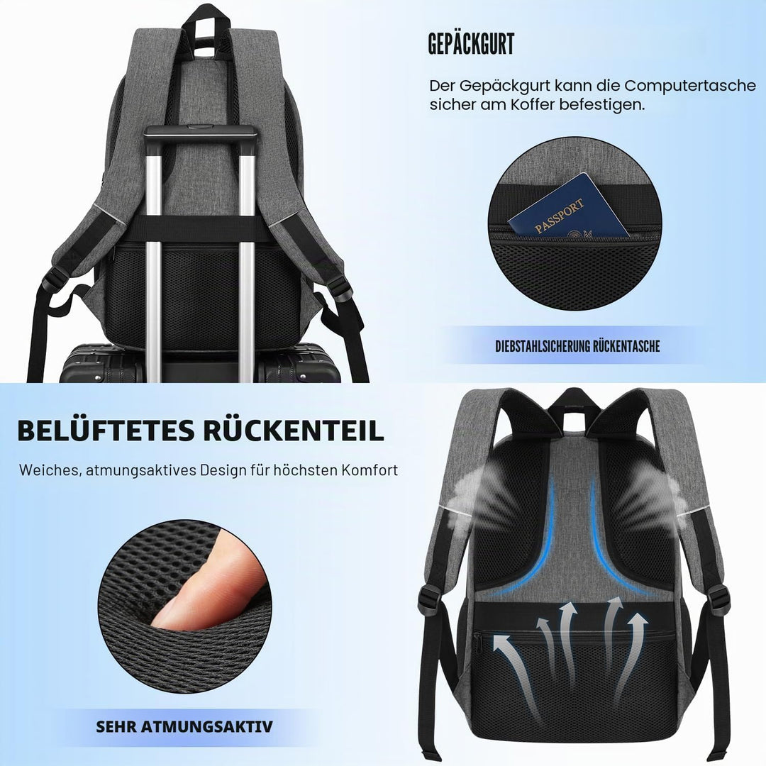 kadilong Schulrucksack Jungen Teenager Rucksack Herren für Uni Arbeit Studium Arbeit,15.6 Zoll Lapto