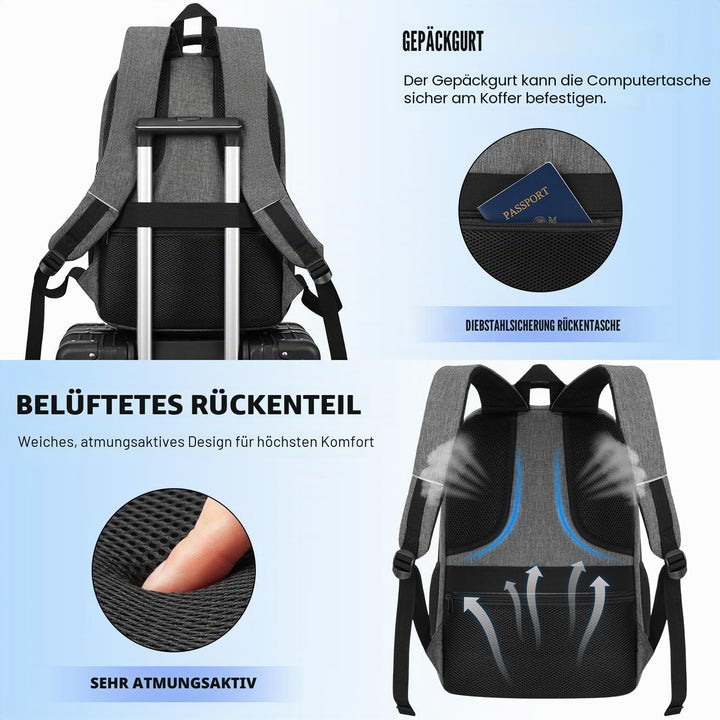 kadilong Schulrucksack Jungen Teenager Rucksack Herren für Uni Arbeit Studium Arbeit,15.6 Zoll Lapto