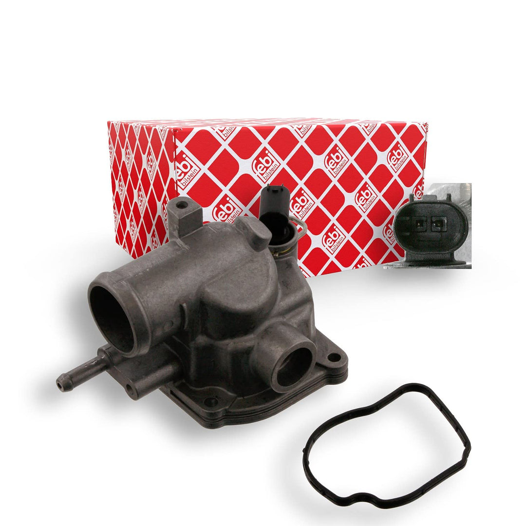 febi bilstein 37456 Thermostat mit Gehäuse, Dichtung und Temperatursensor , 1 Stück