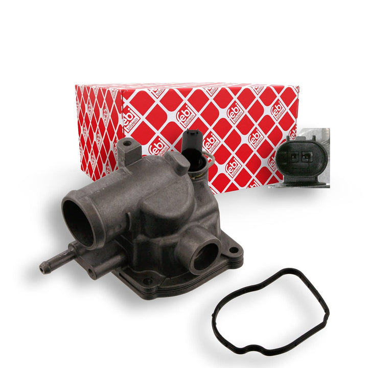 febi bilstein 37456 Thermostat mit Gehäuse, Dichtung und Temperatursensor , 1 Stück