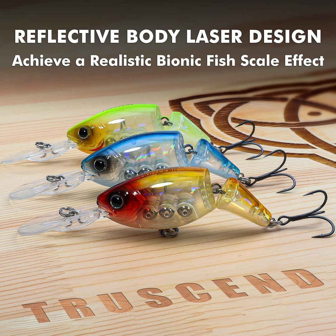 TRUSCEND Kunstköder Hecht, Fisch Köder für Zander Barsch Forellen Wobbler Swimbait, Angelköder Fisch