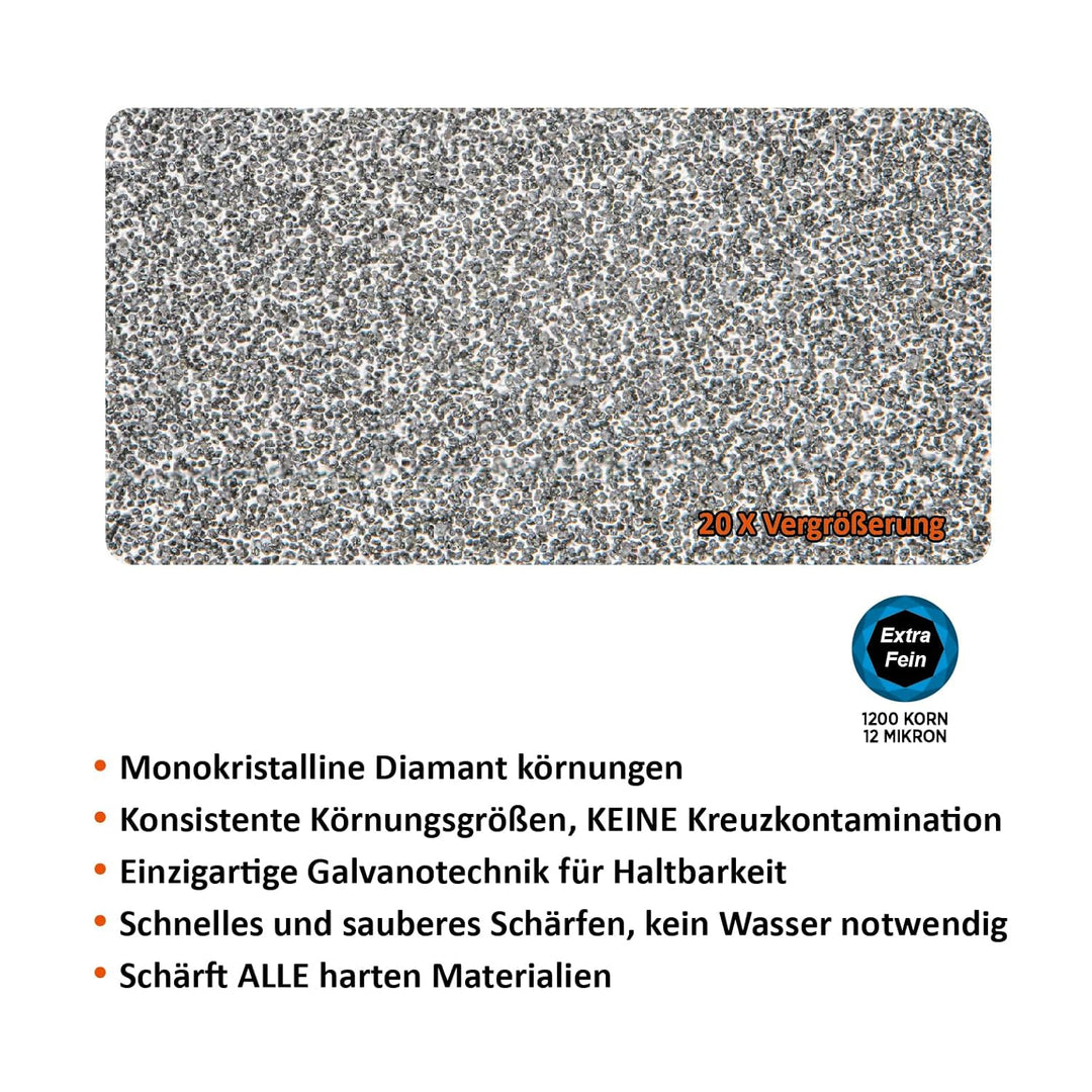 SHARPAL 119N Diamant-Schärfer aus massivem Stahl für Messer, Klingenschärfer, Honstab, professionell