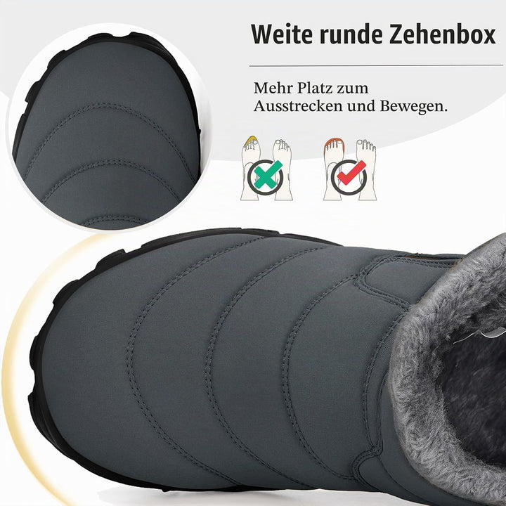 Sisttke Barfussschuhe Herren Gefüttert Winterschuhe Damen Warm Winterstiefel Winter rutschfeste Brei