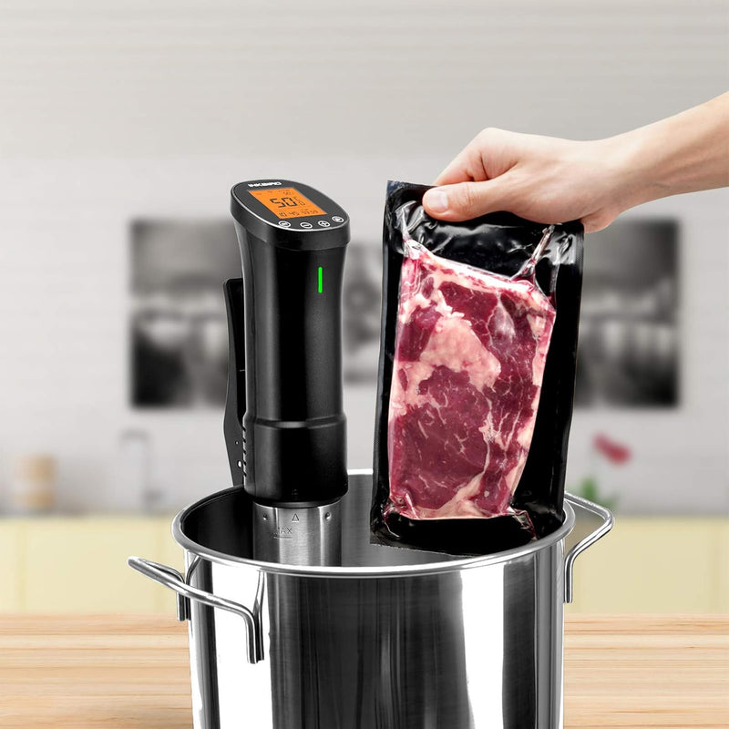 Inkbird Sous Vide Stick 1000 Watt,ISV-200W Sous Vide Garer App-Steuerung,360° Zirkulation,0℃-90℃ Tem