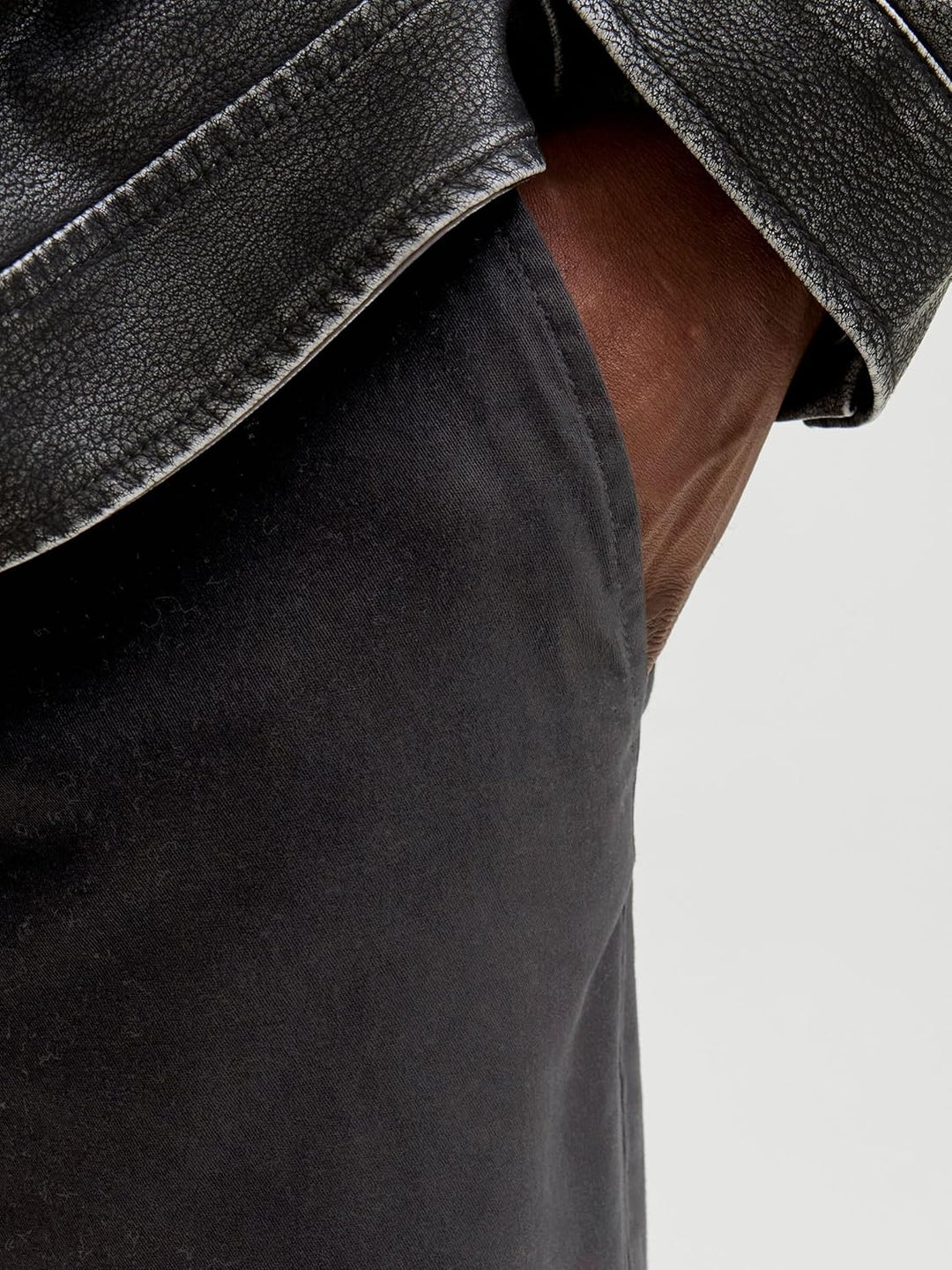 JACK & JONES Male Chino Hose Plus Size Regular Fit Chino Hose 40W / 36L Schwarz, 40W / 36L Schwarz