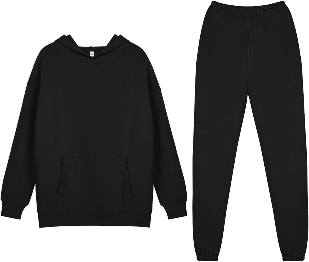 REORIA Damen Dick Baumwolle Hausanzug Weich Freizeitanzug Warm Trainingsanzug Jogginganzug Set Track