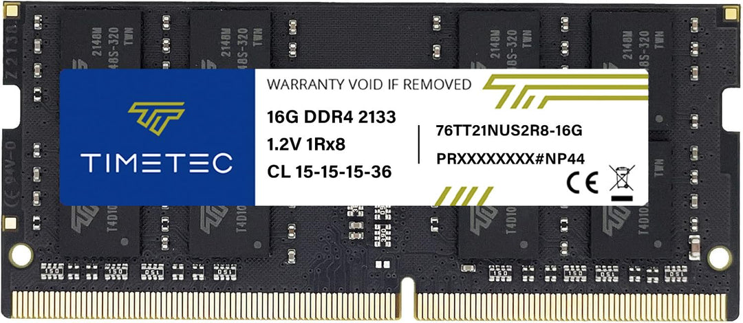 Timetec 16GB DDR4 2133MHz PC4-17000 Non-ECC Unbuffered 1.2V CL15 2Rx8 Dual Rank 260 Pin SODIMM Lapto