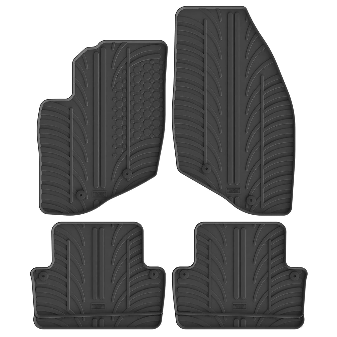 Gledring Satz Gummimatten kompatibel mit Volvo V70/XC70 2000-2007 & S60 2000-2009 (T Profil 4-teilig
