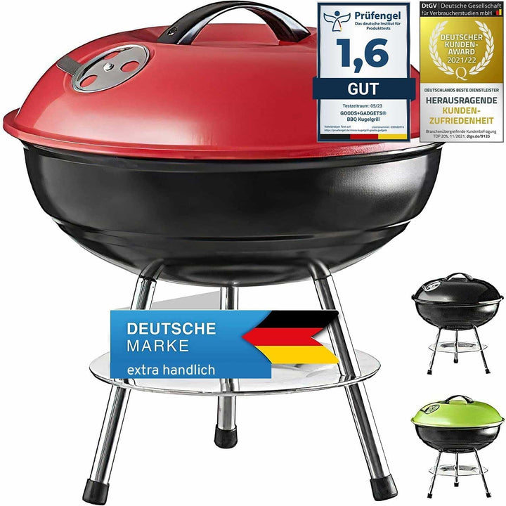 Micro BBQ Campinggrill Kugelgrill Mini Grill; Kompakter Reise Holzkohle-Grill Tischgrill Edelstahl e