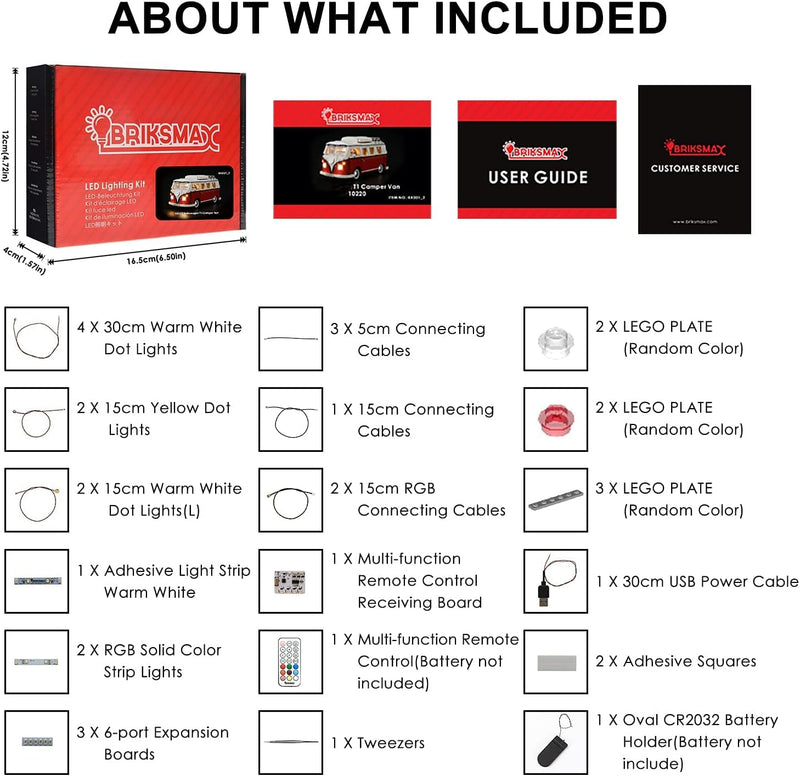 BRIKSMAX LED-Beleuchtungsset für LEGO-10220 T1 Camper Van – kompatibel mit Lego Creator Expert Baust