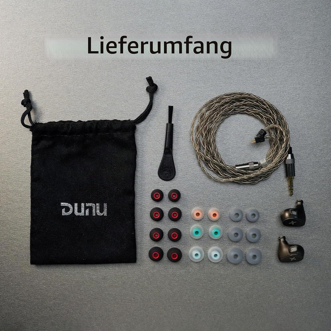 DUNU Titan X 3,5mm Gaming IEM-Kopfhörer, Doppelmagnet-Doppelkammer-1DD | Doppelkammer-1DD, Verbundme