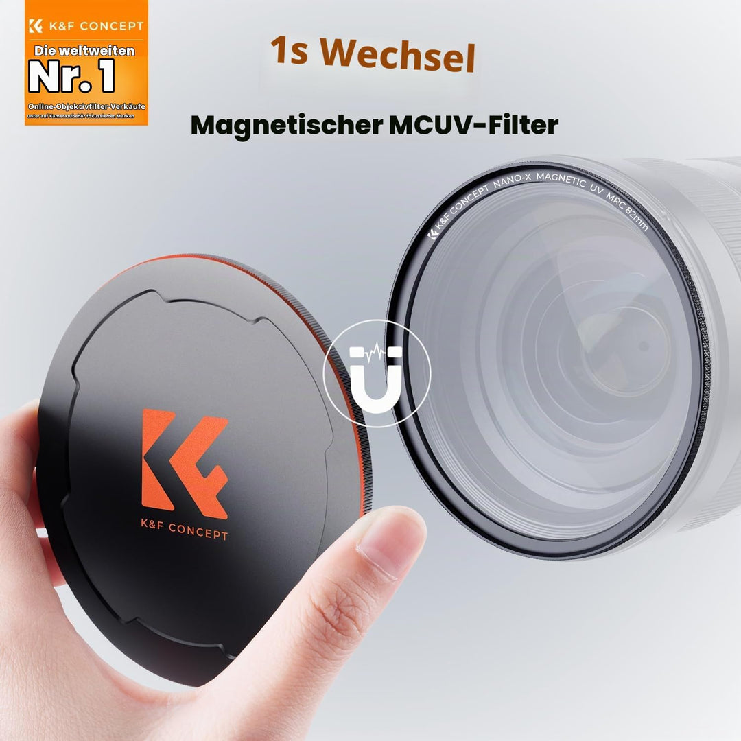K&amp;F Concept X-Serie 77MM Magnetischer MCUV Filter mit Objektivdeckel Schutzfilter Ultraviolett-Filte