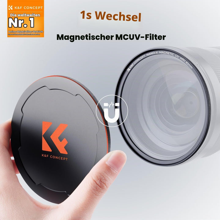 K&amp;F Concept X-Serie 77MM Magnetischer MCUV Filter mit Objektivdeckel Schutzfilter Ultraviolett-Filte