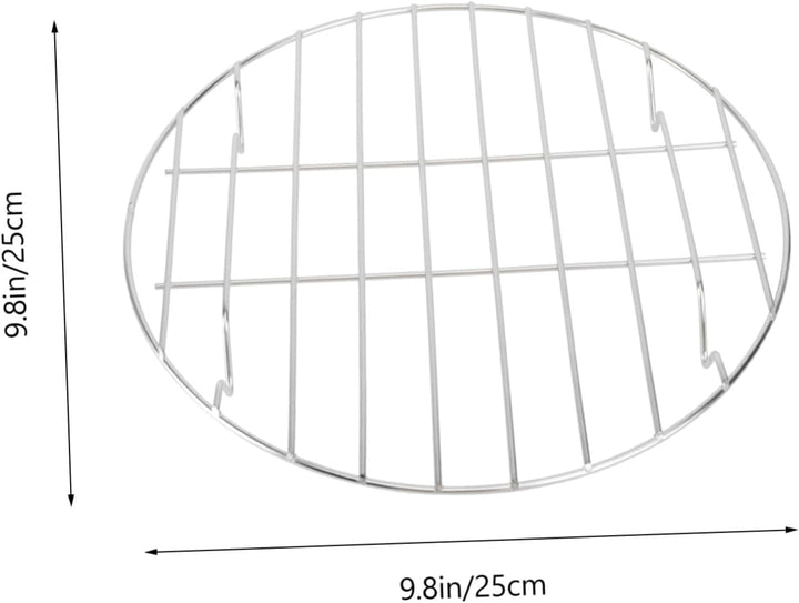 Grillrost Rund 25cm aus Edelstahl Feine Verarbeitung Gitterabstand für Kleine Lebensmittel für Mikro