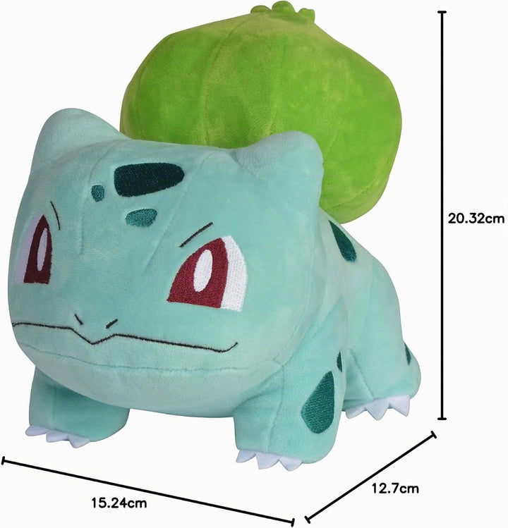 Pokémon PKW0498-20cm Plüsch - Bisasam, offizielles Plüsch Bulbasaur, Bulbasaur